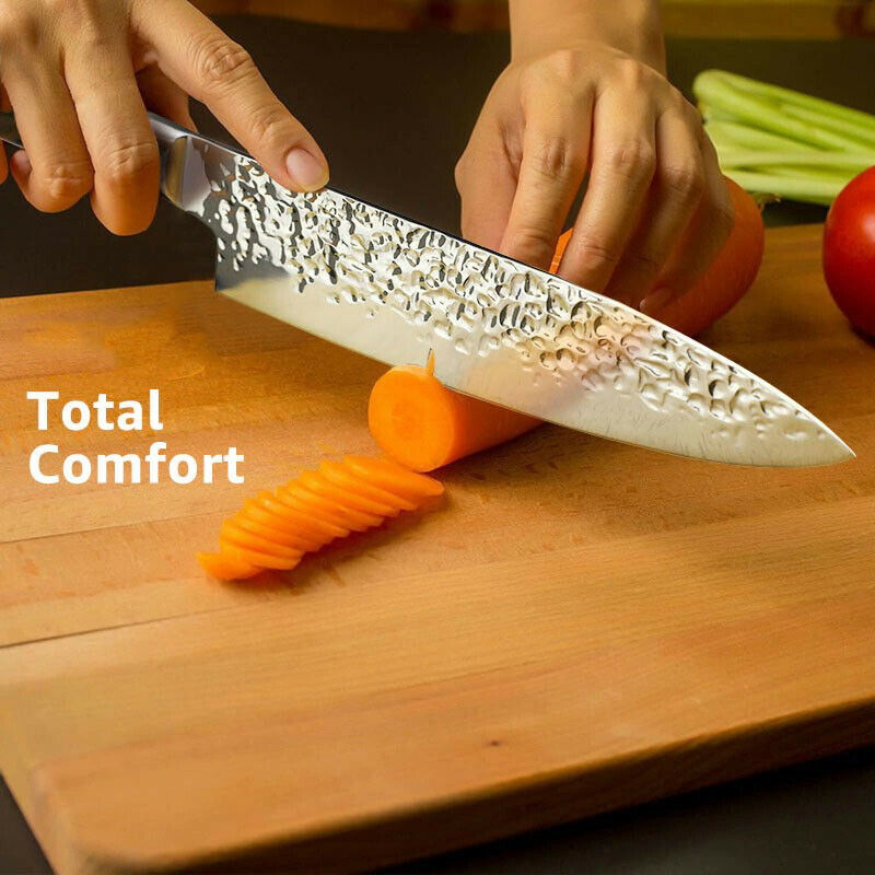 5PCS Kitchen Knife Set Japanese Chef Knives Carbon Stainless Steel Blade Vintage - Fresh Stock Dated October 2025