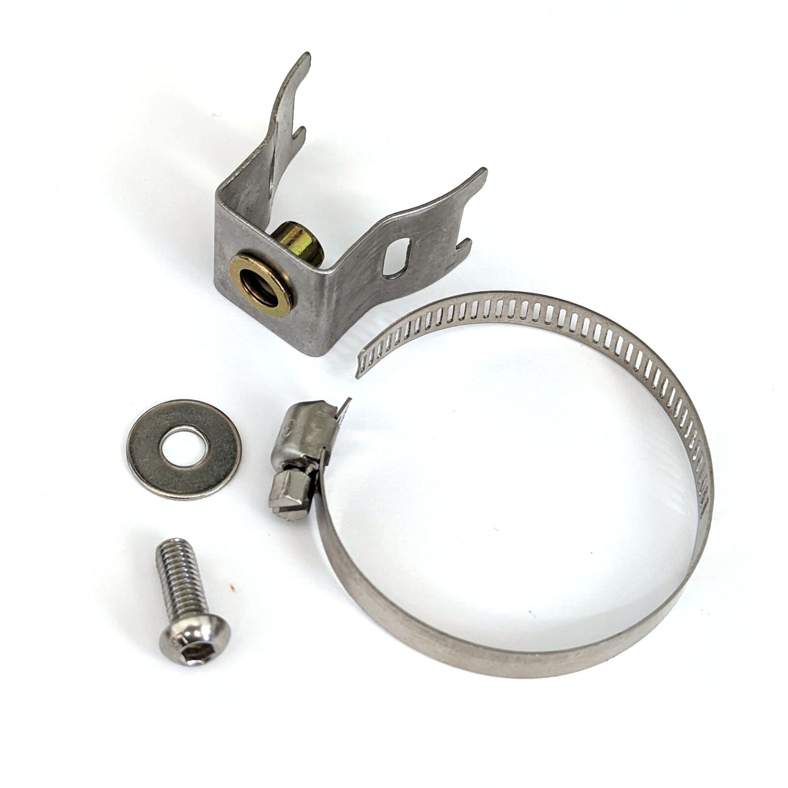 4 Pack - Header Heat Shield Mount Bracket w/ Clamp & Screw P3 602020 - Fresh Stock Dated October 2025