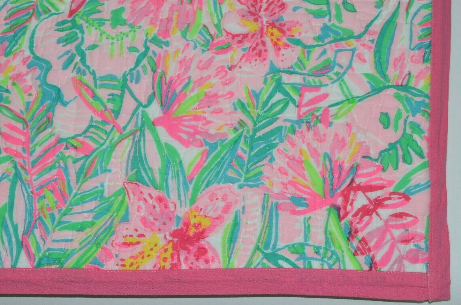 Pottery Barn Lilly Pulitzer Lilly of the Jungle Reversible Euro Sham NWOT Pink - Fresh Stock Dated October 2025