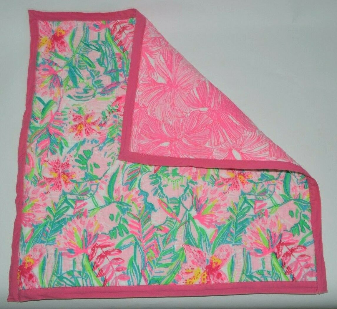 Pottery Barn Lilly Pulitzer Lilly of the Jungle Reversible Euro Sham NWOT Pink - Fresh Stock Dated October 2025