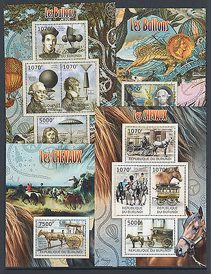 Burundi Sc 1061-1098 MNH. 2012 Space & Transportation, cplt set of 38 s/s Trains - Fresh Stock Dated October 2025