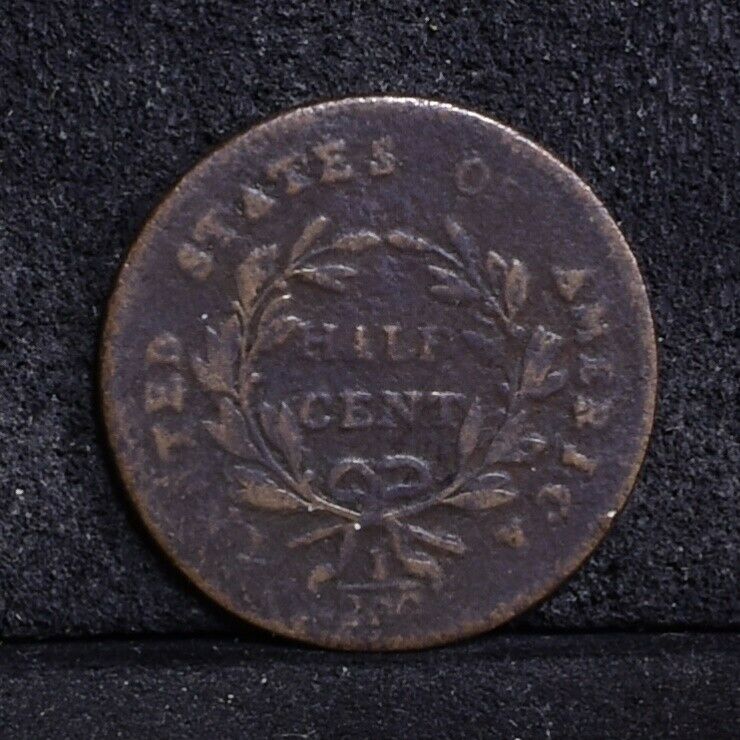 1797 Half Cent - Plain Edge - VG (#35663) - Fresh Stock Dated October 2025