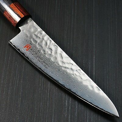 Japanese SETO ISEYA Hammered Damascus VG10 Small Santoku Knife Seki Japan I-8 - Fresh Stock Dated October 2025