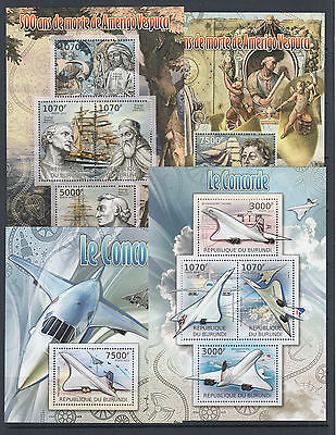 Burundi Sc 1061-1098 MNH. 2012 Space & Transportation, cplt set of 38 s/s Trains - Fresh Stock Dated October 2025