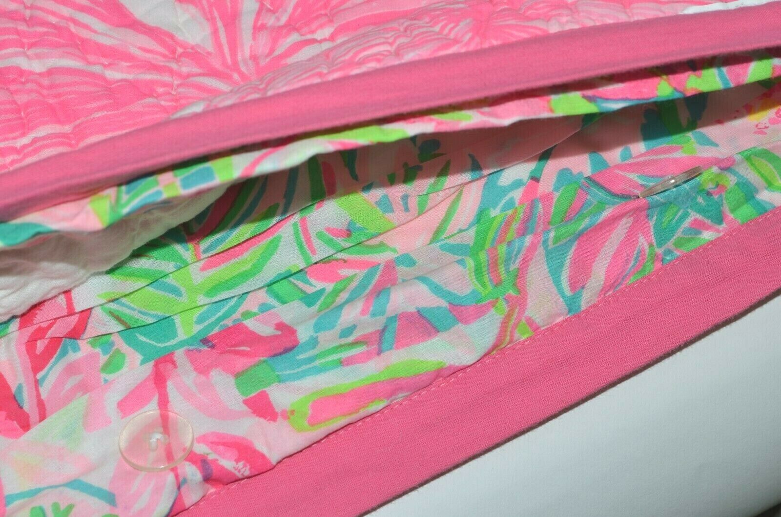 Pottery Barn Lilly Pulitzer Lilly of the Jungle Reversible Euro Sham NWOT Pink - Fresh Stock Dated October 2025