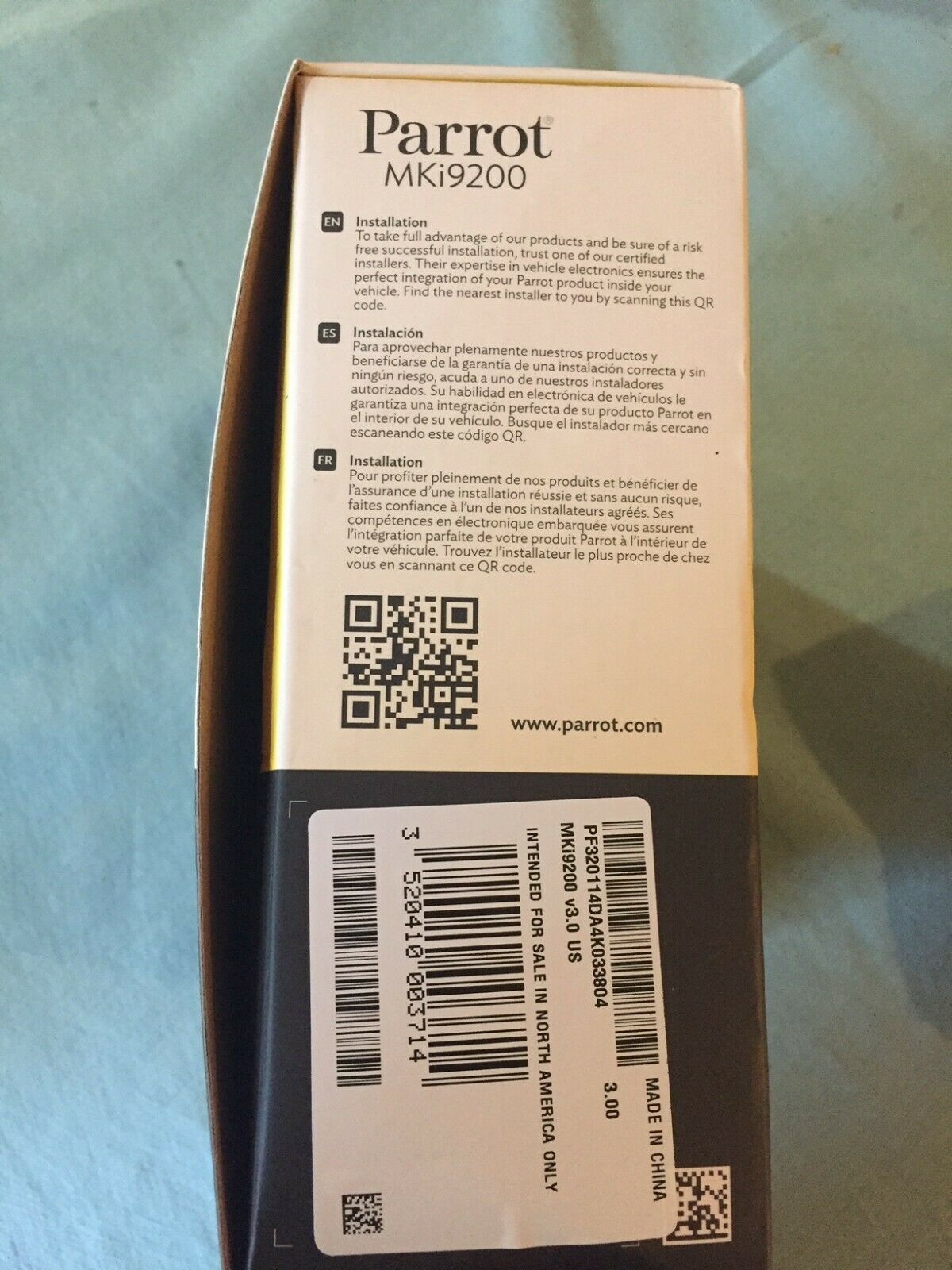 Parrot MKI9200 ADVANCED HANDS FREE MUSIC SYSTEM W/BLUETOOTH WIRELESS TECHNOLOGY - Fresh Stock Dated October 2025