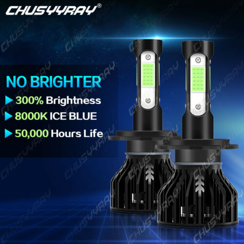 For Honda CBR 600rr 1000rr 2003-2017 - H7 LED Headlight Bulbs 8000K Ice Blue - Fresh Stock Dated October 2025