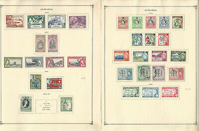Jamaica Stamp Collection on 9 Scott Pages, 1919-1963, JFZ - Fresh Stock Dated October 2025