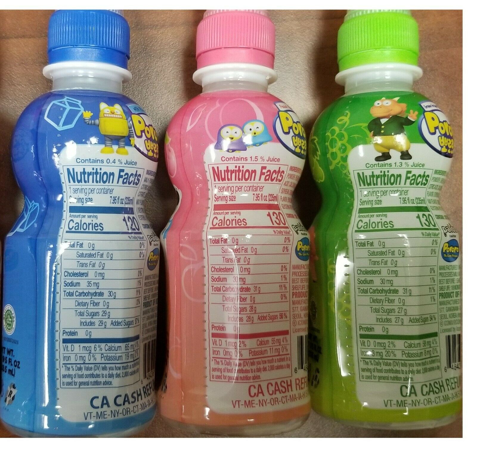 Rice Cake Mochi Set/3 Green Tea Taro Red Bean 7.4 Ounce & Paldo Set 3 Pororo - Fresh Stock Dated October 2025