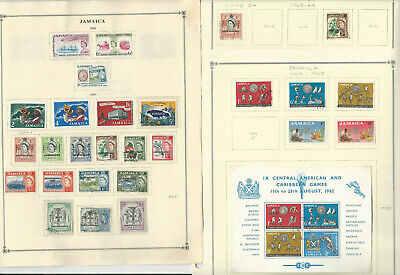 Jamaica Stamp Collection on 9 Scott Pages, 1919-1963, JFZ - Fresh Stock Dated October 2025