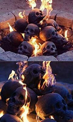Regal Flame Human Skull Ceramic Wood Large Gas Fireplace Logs Logs for All Ty... - Fresh Stock Dated October 2025