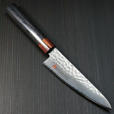 Japanese SETO ISEYA Hammered Damascus VG10 Small Santoku Knife Seki Japan I-8 - Fresh Stock Dated October 2025