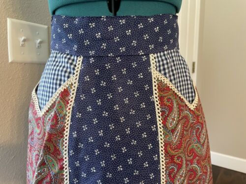 Vtg Gunne Sax Long Skirt Paisley Calico Gingham Size 9 Pockets Jessica's Gunnie - Fresh Stock Dated October 2025