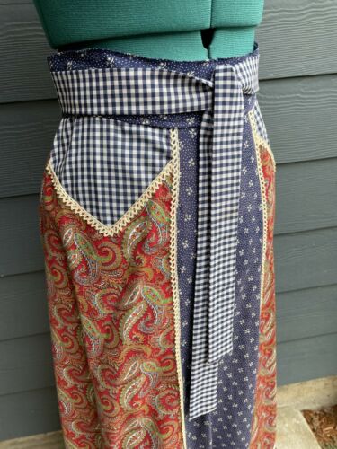Vtg Gunne Sax Long Skirt Paisley Calico Gingham Size 9 Pockets Jessica's Gunnie - Fresh Stock Dated October 2025