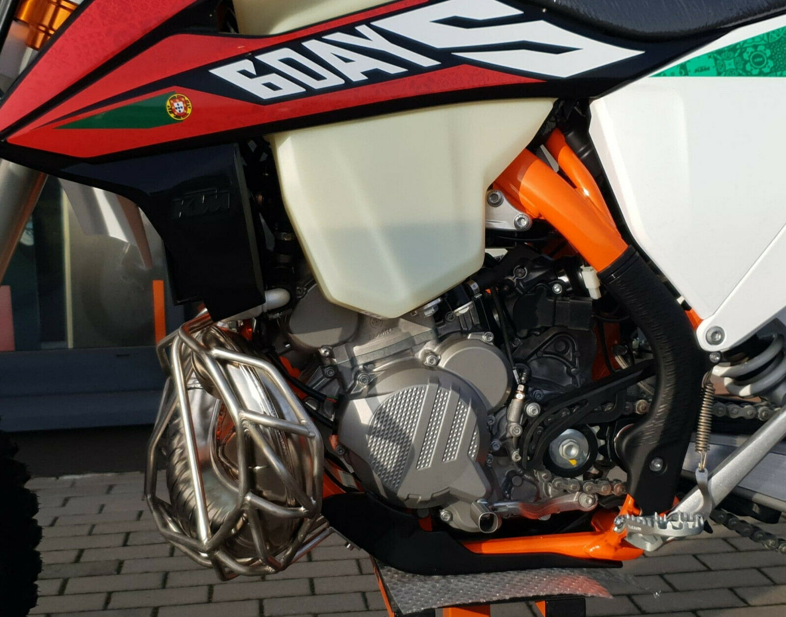 KTM Husqvarna exhaust pipe guard Diffusorschutz Cage Muzzle - Fresh Stock Dated October 2025