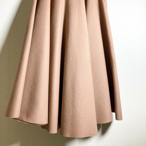 Vintage 50’s Brown Wool Felt Circle Swing Lindy Hop Skirt - Fresh Stock Dated October 2025