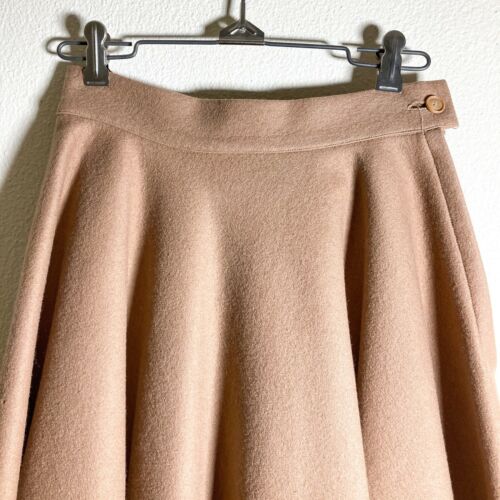 Vintage 50’s Brown Wool Felt Circle Swing Lindy Hop Skirt - Fresh Stock Dated October 2025