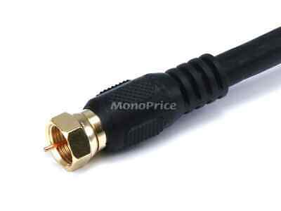 Monoprice 50ft RG6 (18AWG) 75Ohm, Quad Shield, CL2 Coaxial Cable - Black - Fresh Stock Dated October 2025