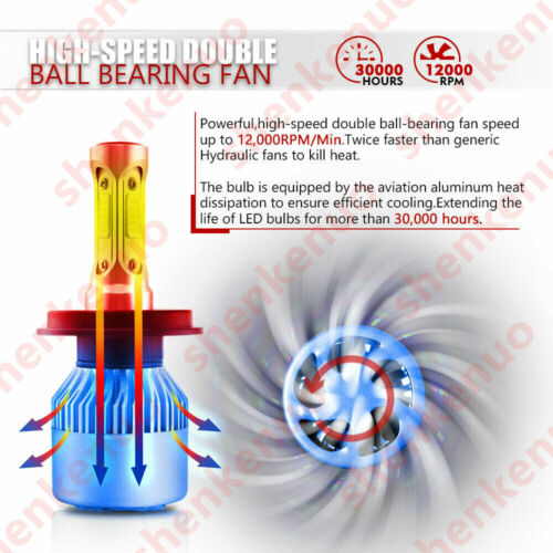 H4 LED Motorcycle Headlight Bulb Hi/Lo Fog Light Lamp For Yamaha Kawasaki Ducati - Fresh Stock Dated October 2025