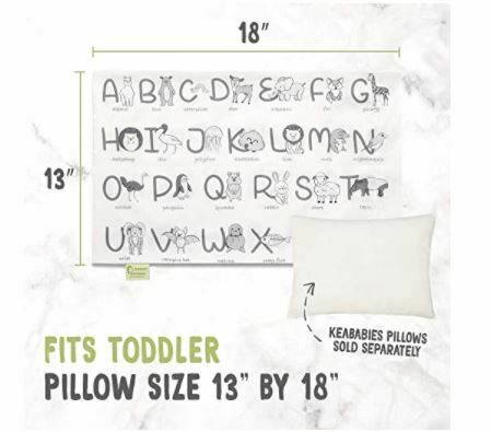 Toddler Pillowcase For 13x18 Pillow - Organic Toddler Pillow Case for Girl & Boy - Fresh Stock Dated October 2025