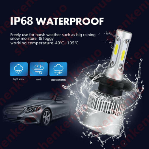 H4 LED Motorcycle Headlight Bulb Hi/Lo Fog Light Lamp For Yamaha Kawasaki Ducati - Fresh Stock Dated October 2025