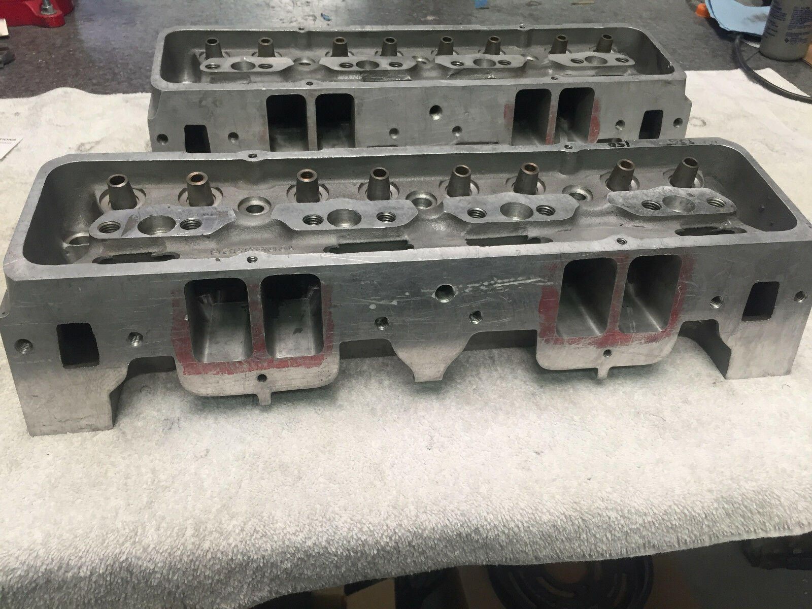 Pontiac / Chevy Rolled Deck 10 Degree High port Cylinder heads - Fresh Stock Dated October 2025