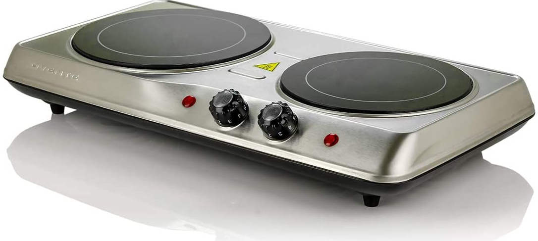 Electric Infrared Cooktop Burner Portable 2 Plate Dual Countertop Cooker Stove - Fresh Stock Dated October 2025