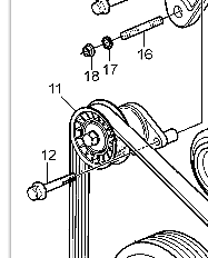 NEW 3885250 VOLVOPENTA BELT TENSIONER - Fresh Stock Dated October 2025