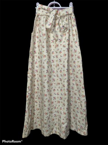 Vintage 70s Maxi Cottagecore Skirt Boho Prairie Apron ILGWU Label - Fresh Stock Dated October 2025