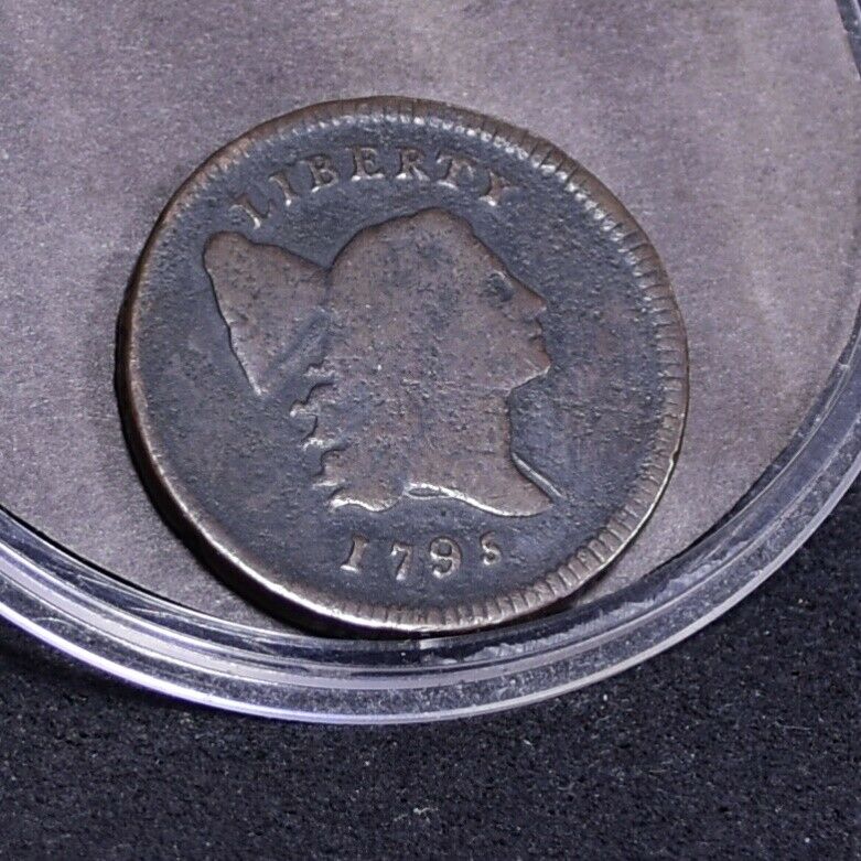 1795 Half Cent - Lettered Edge with Pole - VG (#35659) - Fresh Stock Dated October 2025