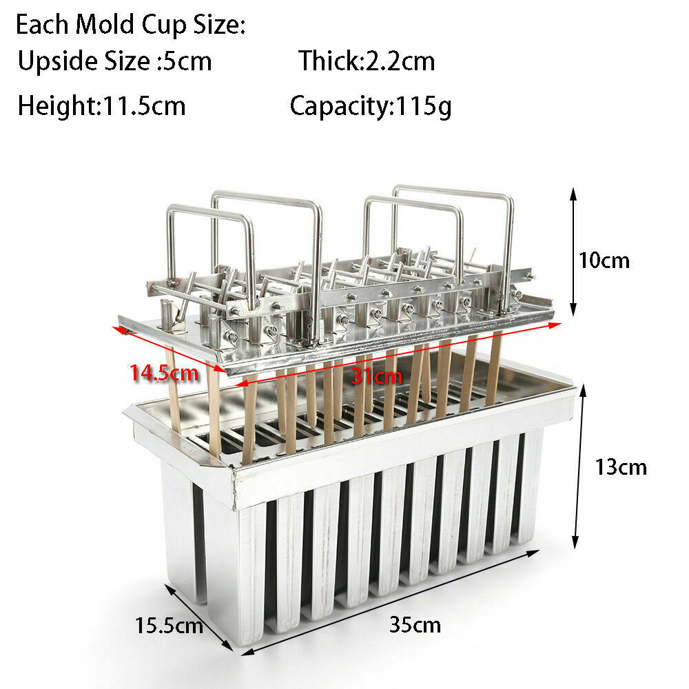 20pcs  Ice Cream Stick Molds  Ice Pop Lolly Popsicle Ice Cream Stick Holder USA - Fresh Stock Dated October 2025
