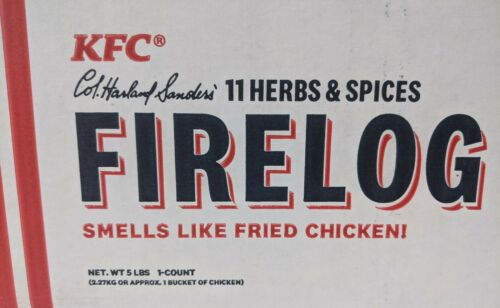 KFC 11 Herbs and Spices ENVIROLOG Kentucky Fried Chicken FIRE LOG - NEW - Fresh Stock Dated October 2025