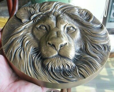 China 180mm Brass Medal - Lion - Fresh Stock Dated October 2025