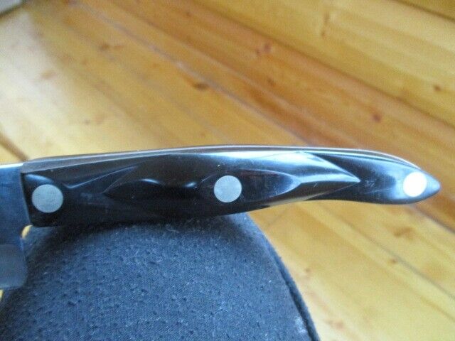 CUTCO French Chef Knife #1725 Brown Swirl Handle 9-1/4” 1989  Excellent shape - Fresh Stock Dated October 2025