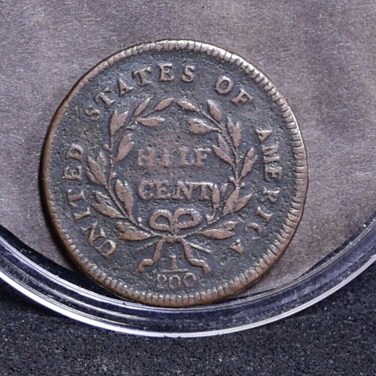 1795 Half Cent - Lettered Edge with Pole - VG (#35659) - Fresh Stock Dated October 2025