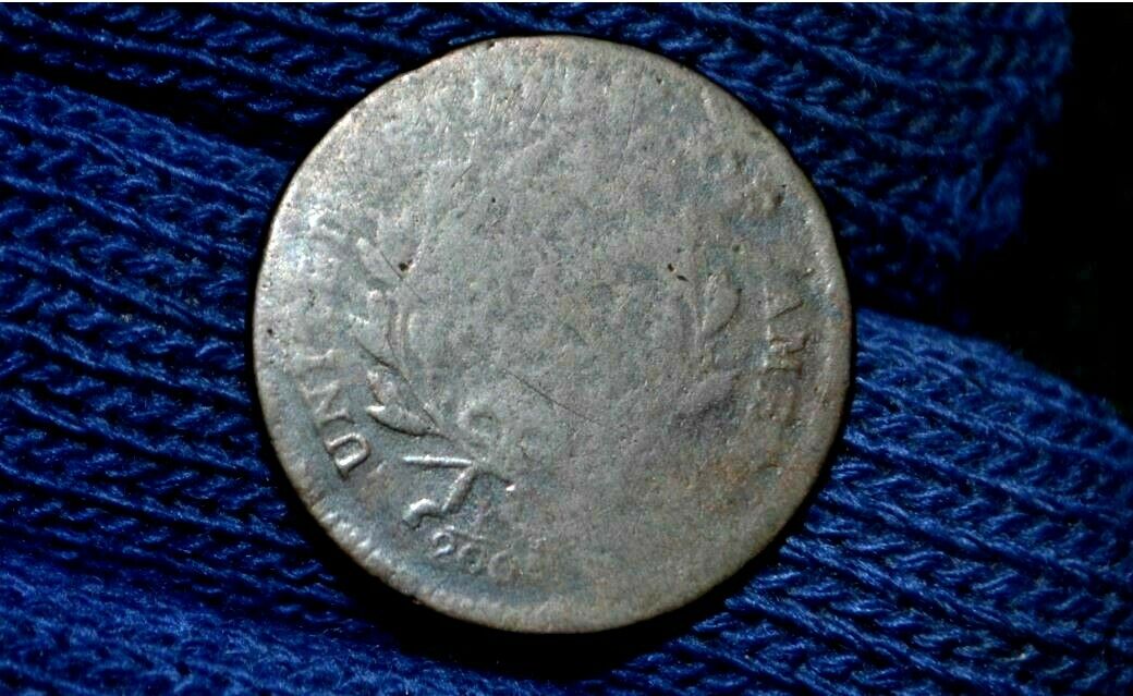 1797 HALF CENT* C2 * Regular Head * Plain Edge *FINE* Obverse Struck Off-Center - Fresh Stock Dated October 2025
