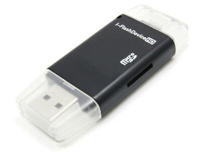 Black USB Flash Drive TF Card Reader For iPhone X 8 7 6S 6 Plus 5S FOR iPad PC - Fresh Stock Dated October 2025