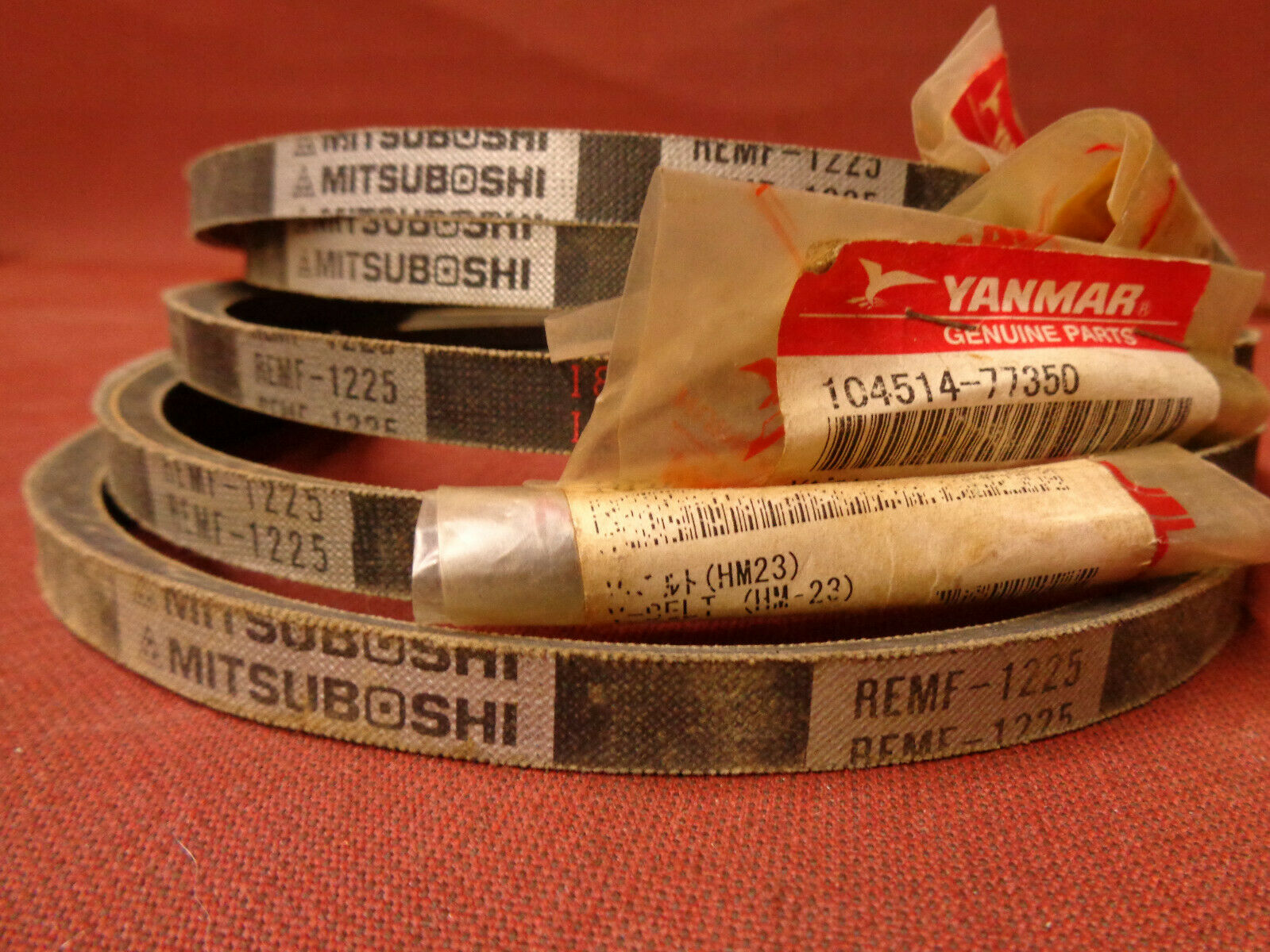 YANMAR V-BELT (5 PACK) #104514-77350   (*705EB) - Fresh Stock Dated October 2025