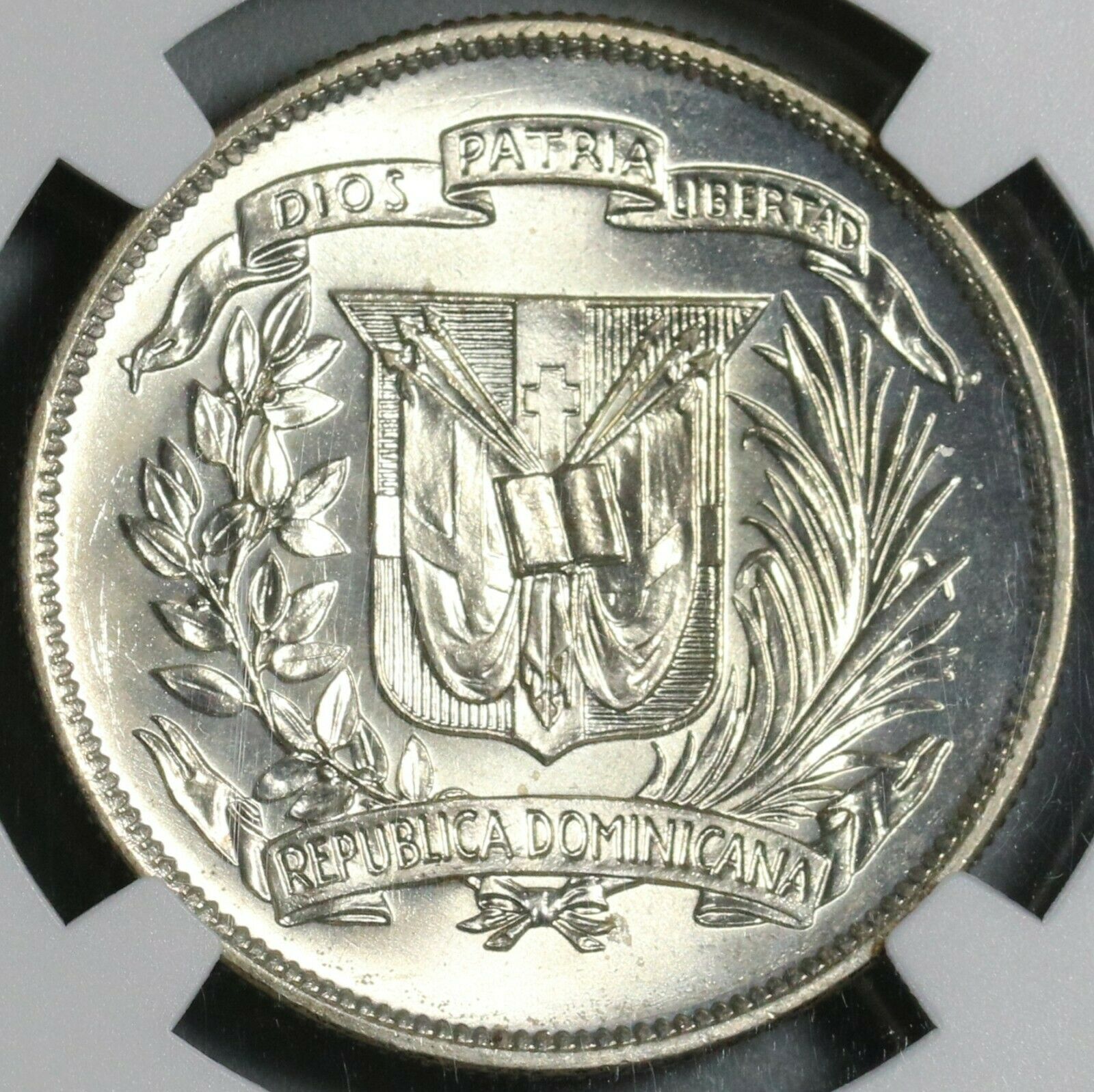 1961 NGC MS 65 Dominican Republic Medio 1/2 Peso Coin GEM BU (20101801C) - Fresh Stock Dated October 2025