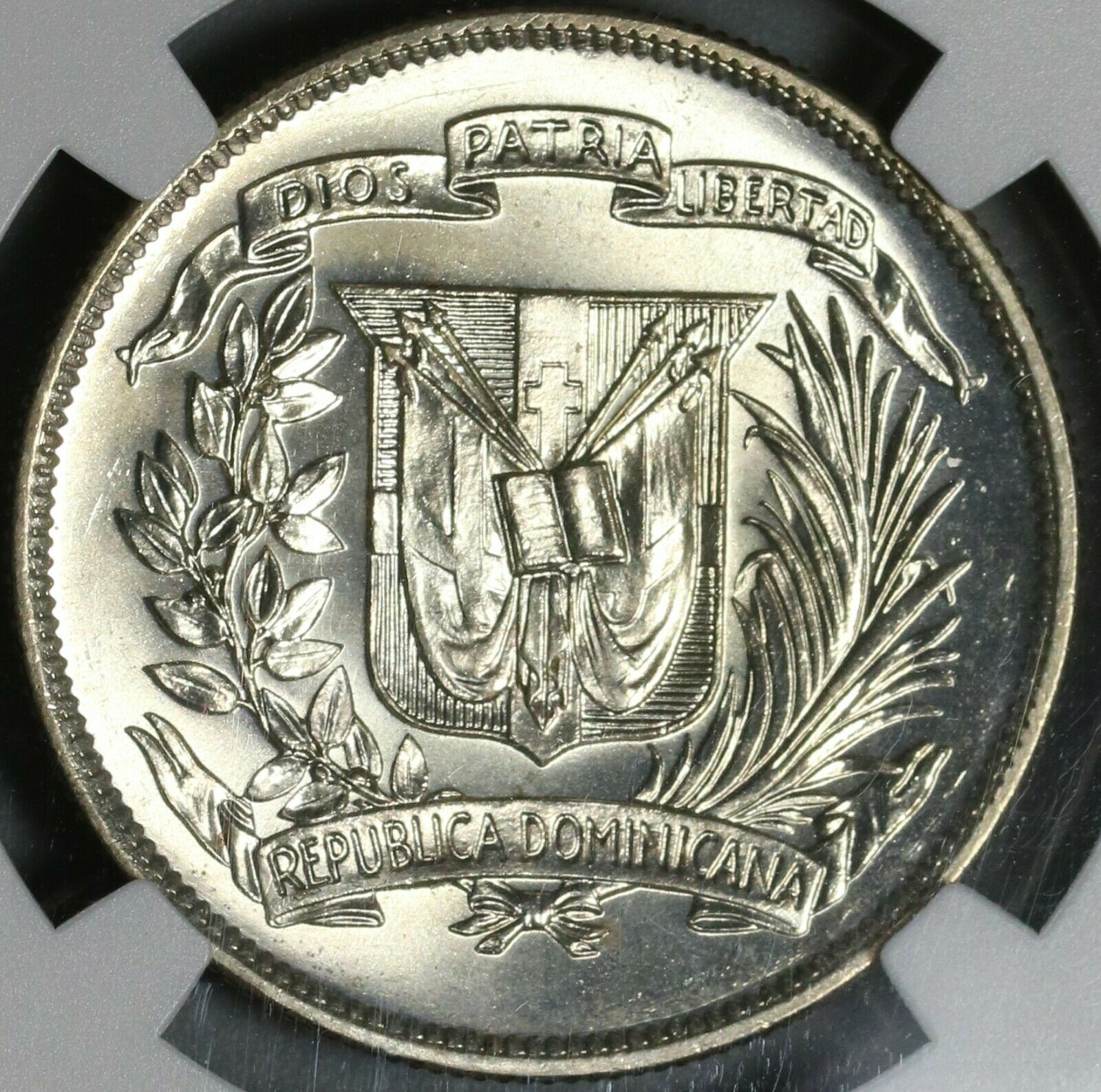 1961 NGC MS 65 Dominican Republic Medio 1/2 Peso Coin GEM BU (20101801C) - Fresh Stock Dated October 2025