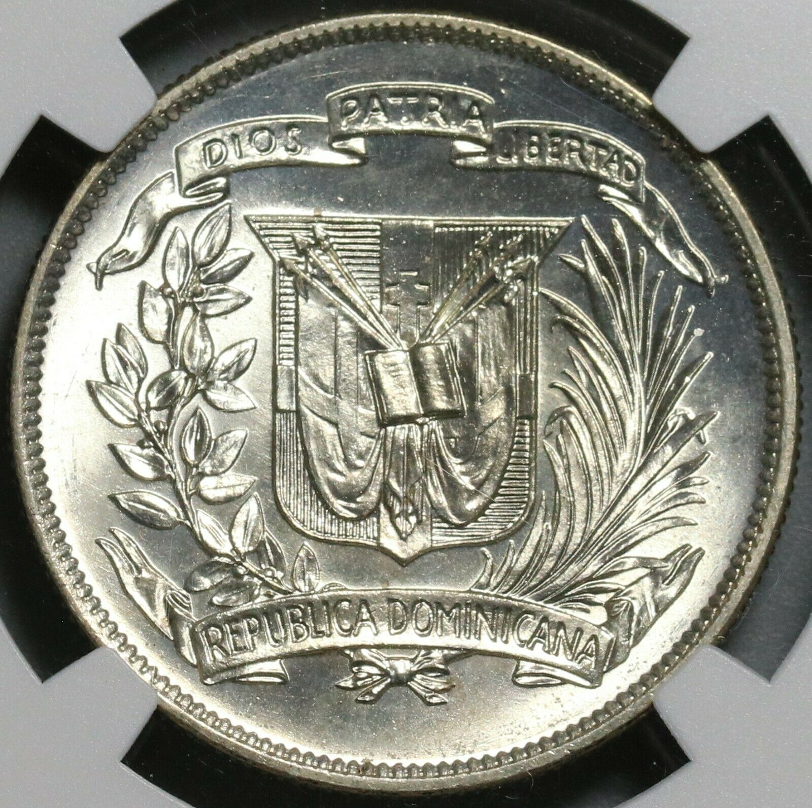 1961 NGC MS 65 Dominican Republic Medio 1/2 Peso Coin GEM BU (20101801C) - Fresh Stock Dated October 2025