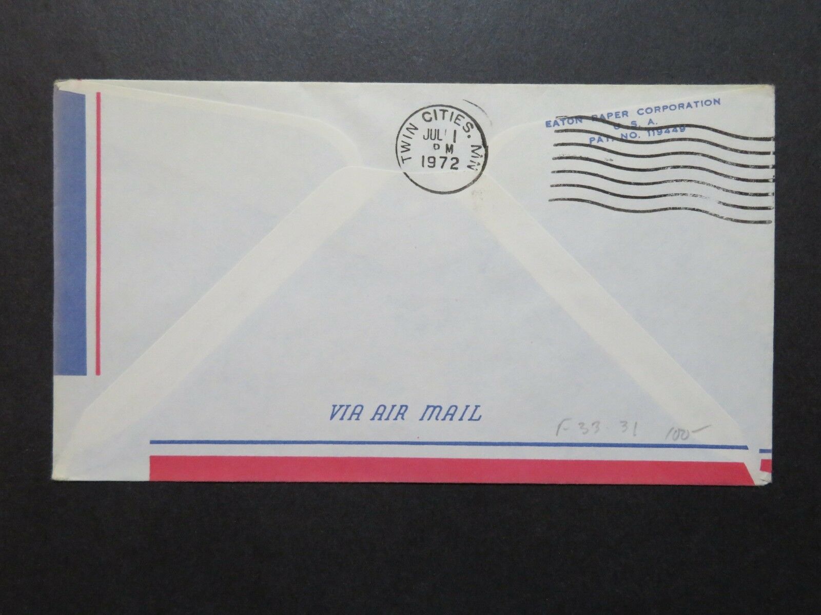 Jamaica Eastern Airlines 1972 F33-31 Flight Cover - Z9773 - Fresh Stock Dated October 2025
