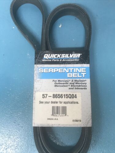 Quicksilver serpentine belt 57865615Q04 For Mercury And Manner Mercuiser - Fresh Stock Dated October 2025