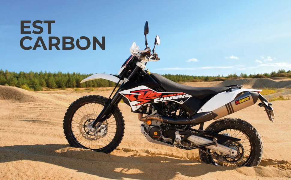 Exhaust Heat Shield Cover Protector, KTM 690 SMC/Enduro/Duke 08-18 Carbon Fiber - Fresh Stock Dated October 2025