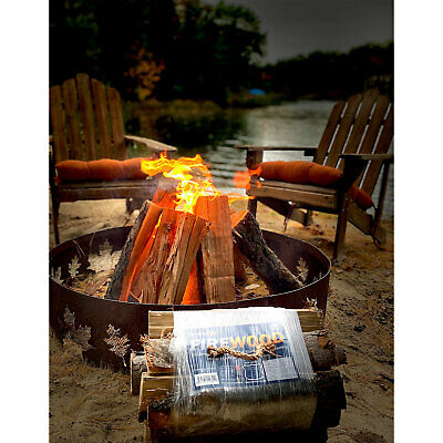 TimberTote Natural Hardwood Mix Fire Log Firewood Bundle for Fireplace & Firepit - Fresh Stock Dated October 2025