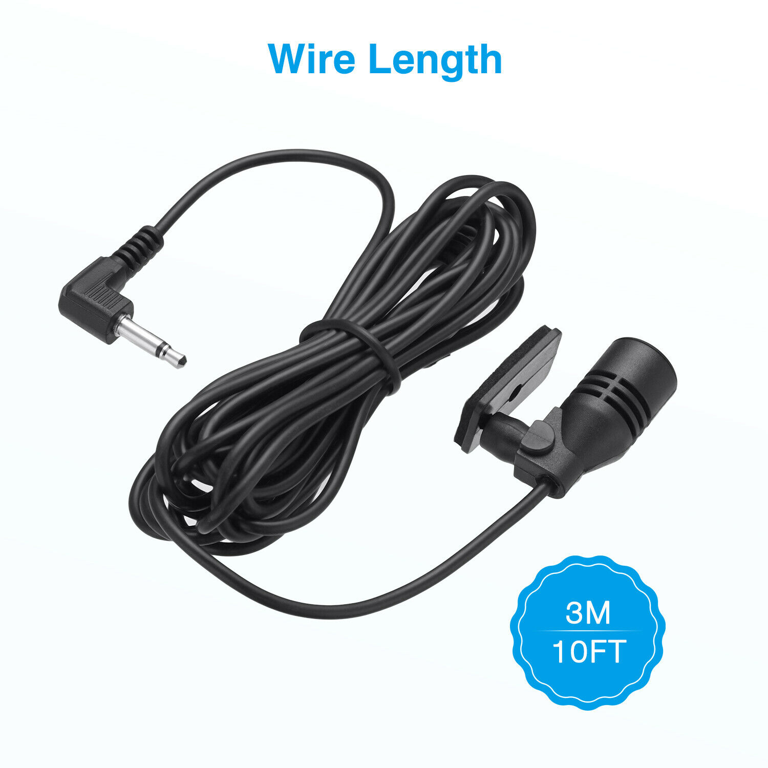 3.5mm External Mic for Kenwood Sony Alpine JVC Clarion Car Stereo Microphone - Fresh Stock Dated October 2025