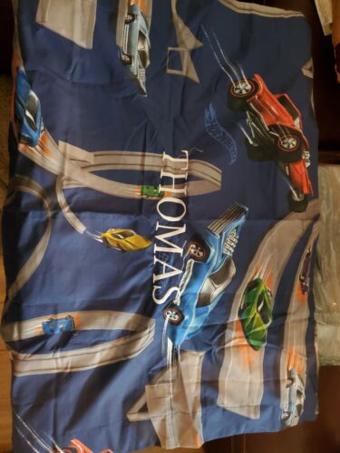 1 Pottery barn kid Hot wheels Cars  PILLOW Organic Sham Cover MONO THOMAS - Fresh Stock Dated October 2025