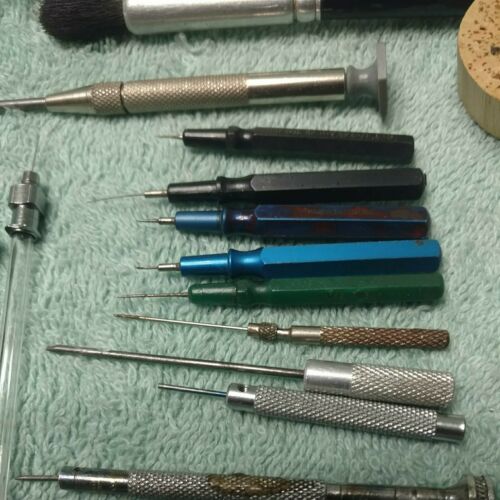 21 Vintage Watch Repair Tools Peer Tweezer Screwdriver Brush - Fresh Stock Dated October 2025