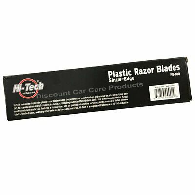 Plastic Scraper Blades 100 Single Edge Plastic Razor Blades in a Storage Sleeve - Fresh Stock Dated October 2025