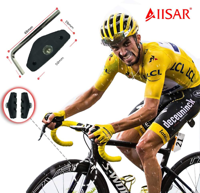 AIISAR Bike Brake Pads 2 Pairs of 50mm – Contemporary Designed C Shape Bike Part - Fresh Stock Dated October 2025